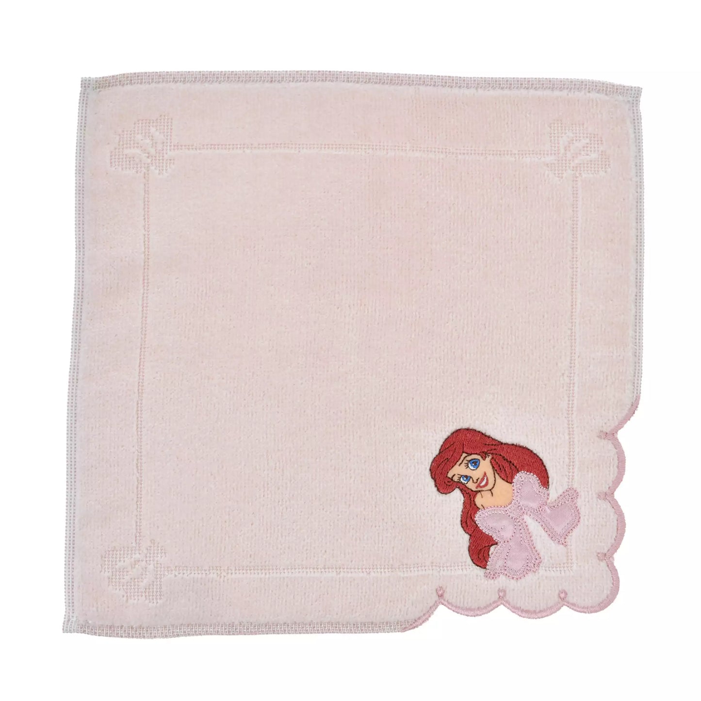 Ariel Mini Towel Ribbon Scallop Disney Princess - Disney Store Japan