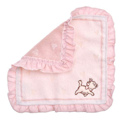 Marie The Fashionable Cat Mini Towel Frill Heart - Disney Store Japan