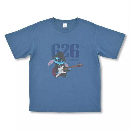Stitch short sleeve T-shirt Blue T-SHIRT FES - Disney Store Japan