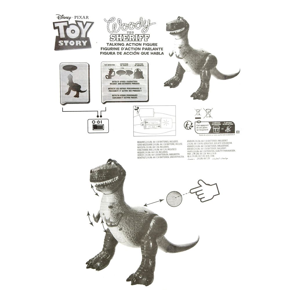 Disney Toy Story Rex Talking Action Figure Interactive Toy