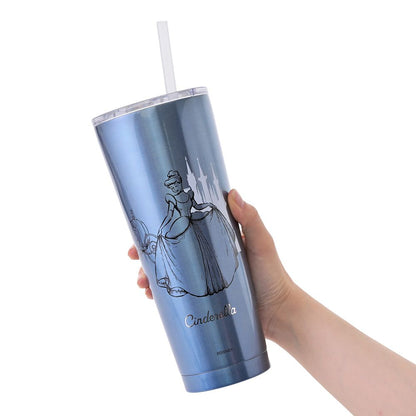 Cinderella Stainless Steel Tumbler with Straw Princess Dream Drinkware