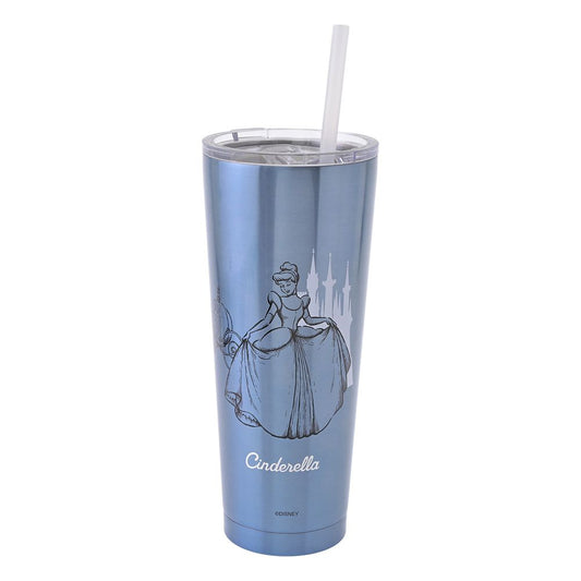 Cinderella Stainless Steel Tumbler with Straw Princess Dream Drinkware