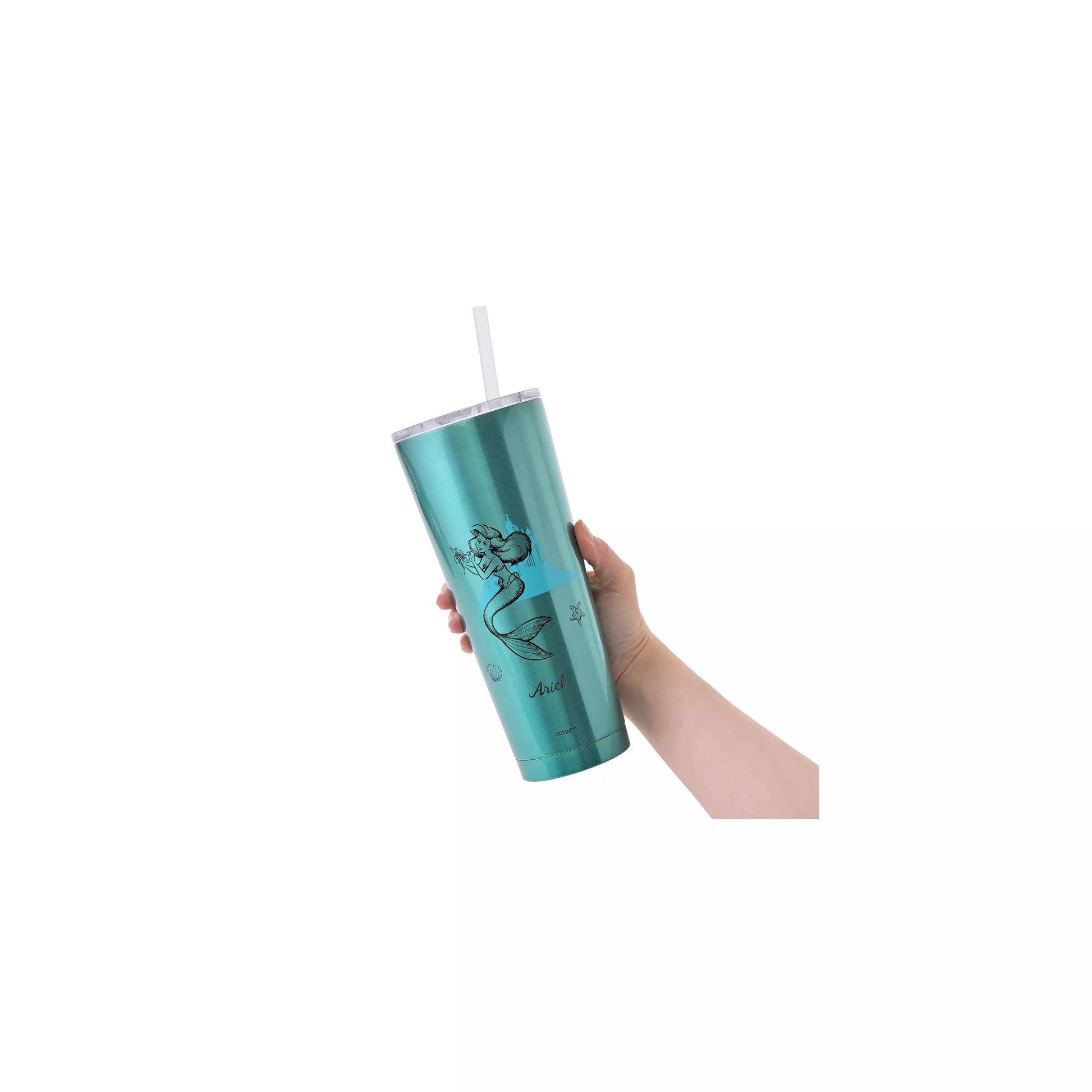 Disney Ariel Stainless Steel Tumbler with Straw 750ml