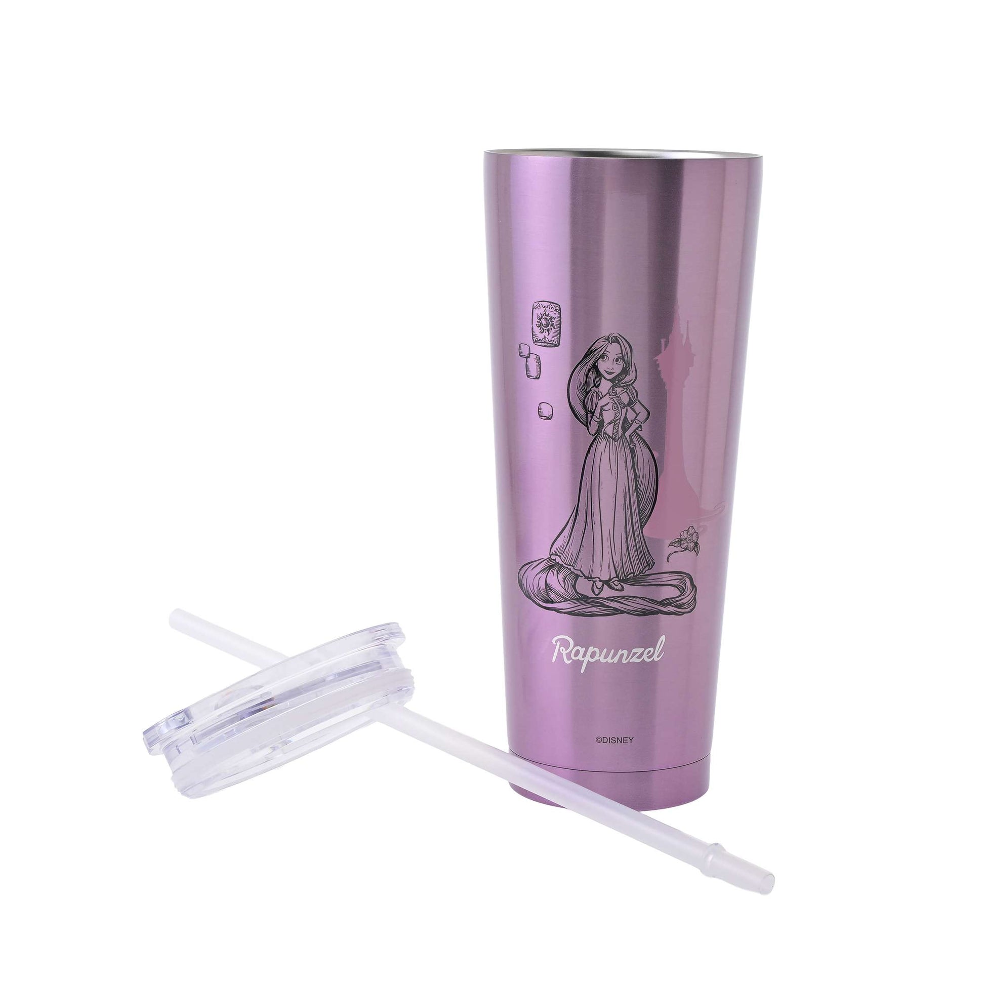 Rapunzel Stainless Steel Tumbler with Straw Princess Dream 750ml