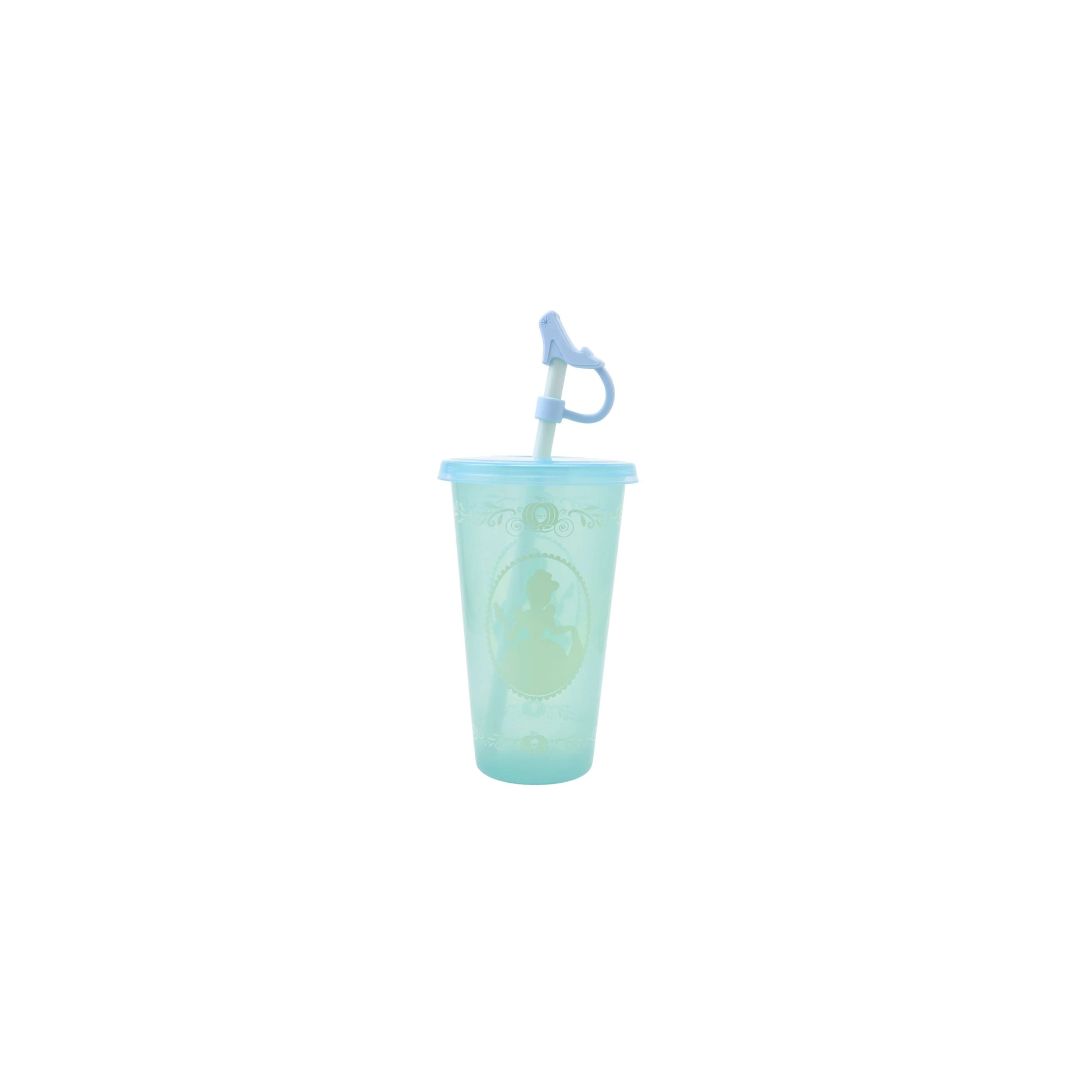 Cinderella Color Changing Tumbler with Straw Cap Princess Silhouette