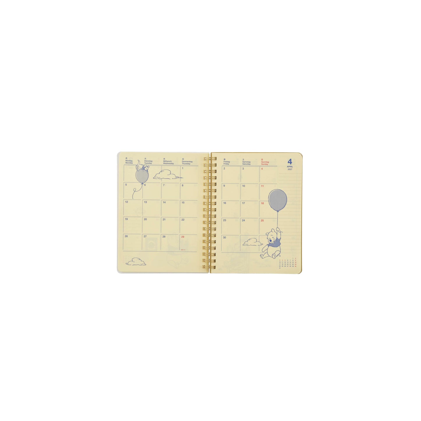 Delfonics Pooh & Friends Rollbahn Diary L 4550586328532