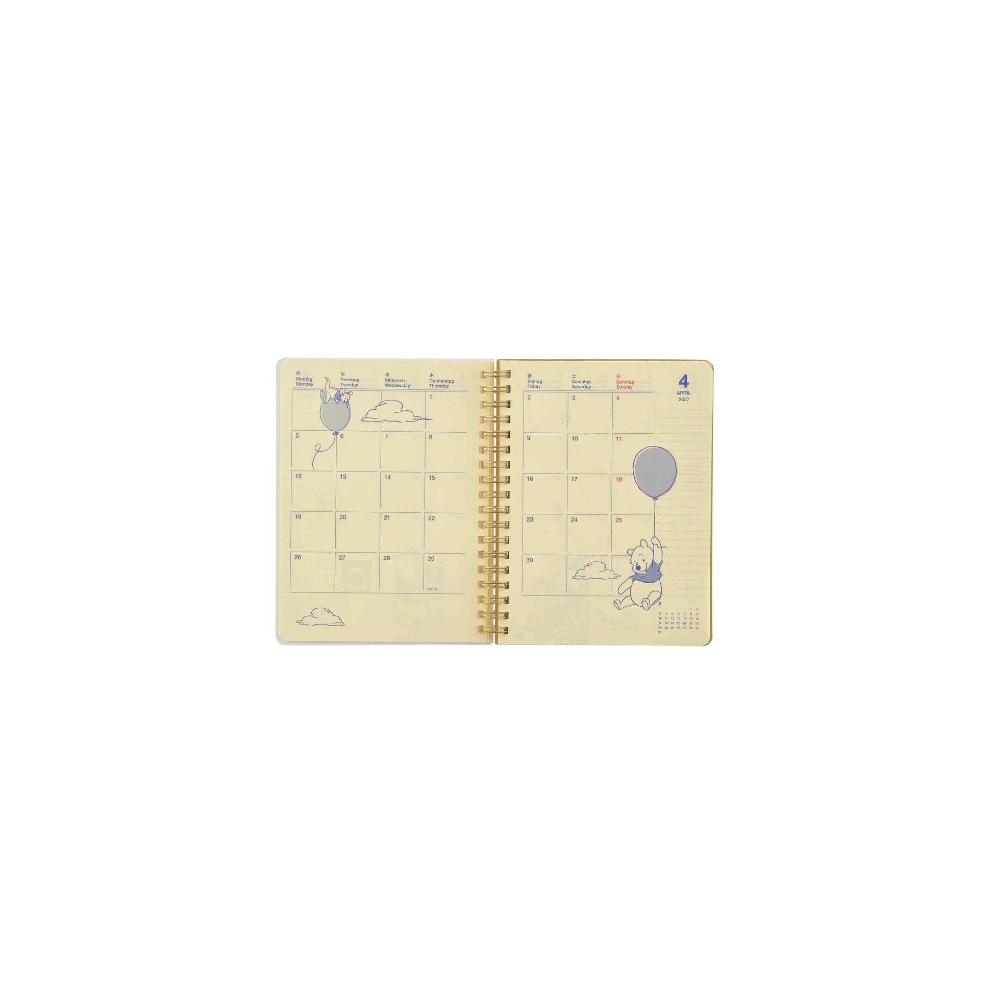 Delfonics Pooh & Friends Rollbahn Diary L 4550586328532