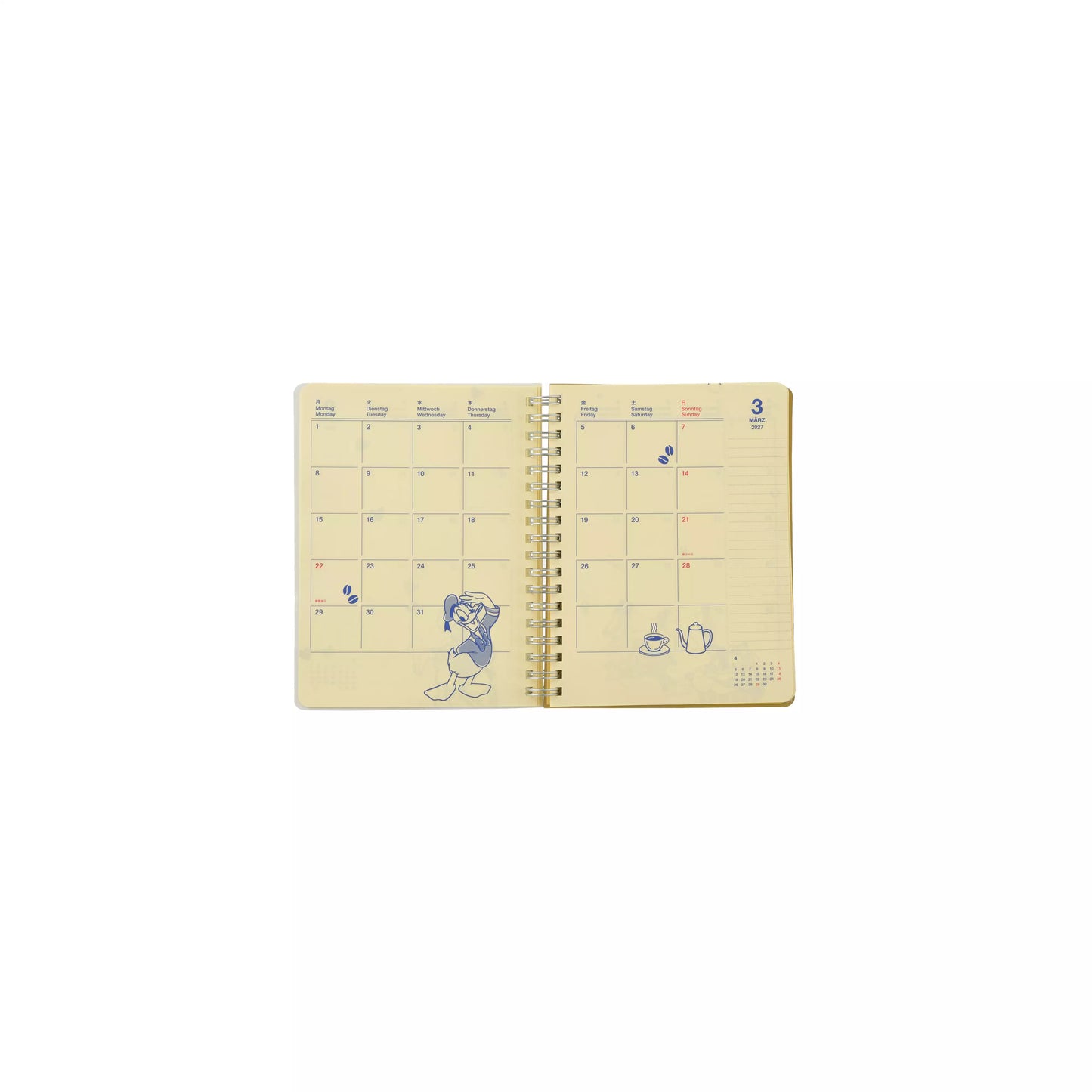 Disney Donald & Friends Rollbahn Diary L Planner 2027 4550586328549