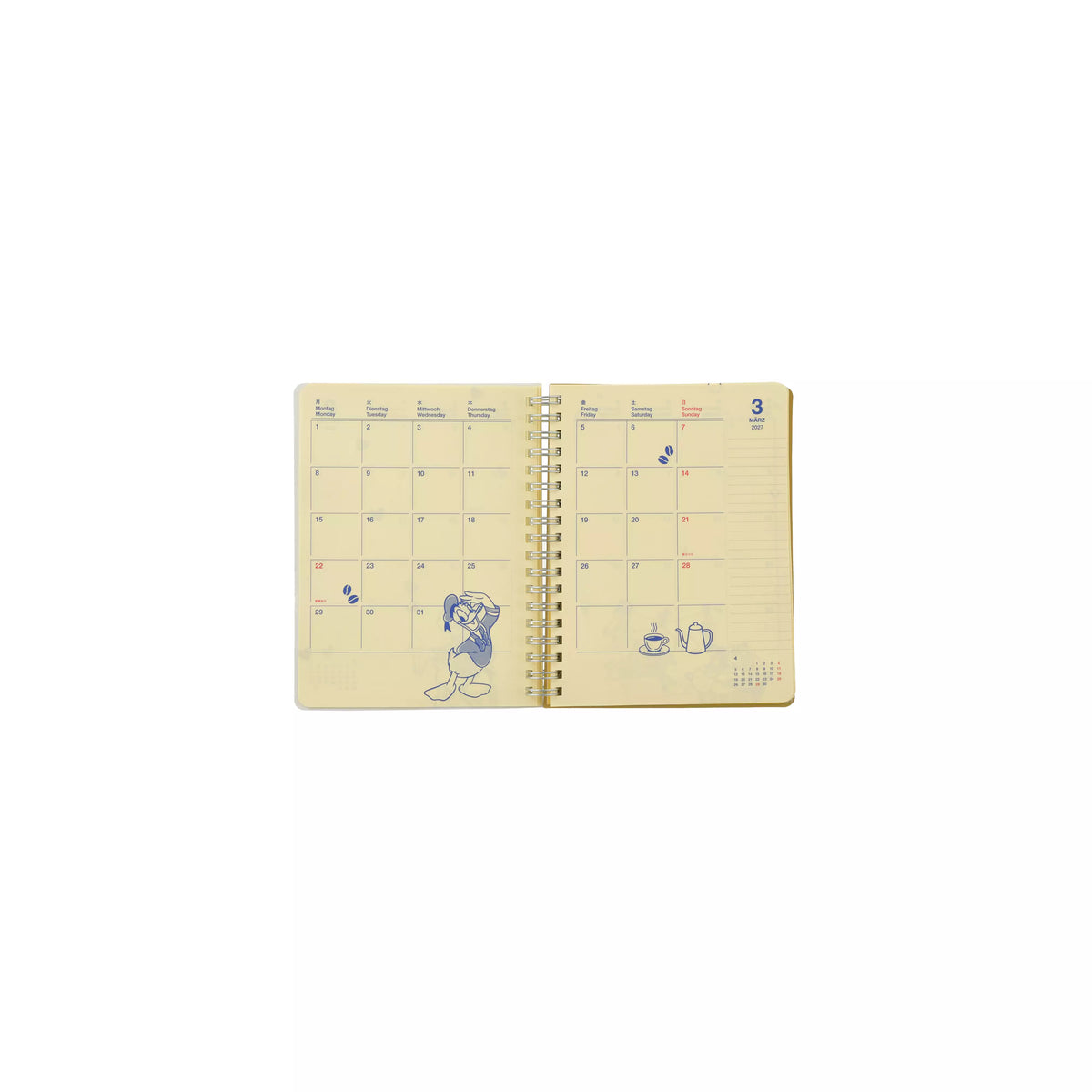 Disney Donald & Friends Rollbahn Diary L Planner 2027 4550586328549