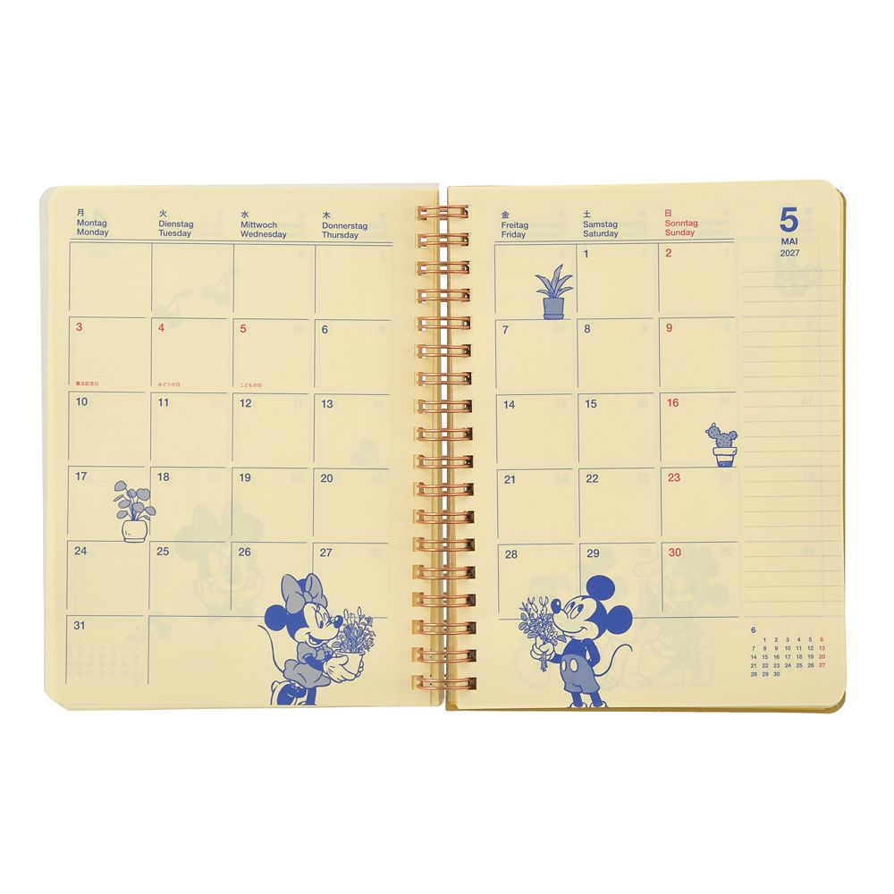 Disney Minnie & Friends Rollbahn Diary L Organizer 2027 4550586328556