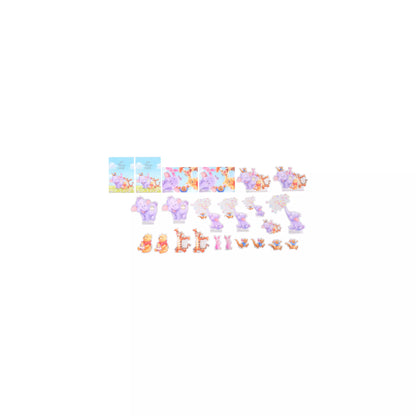 Disney Pooh Roo & Lumpy Clear Removable Stickers 4550586338128
