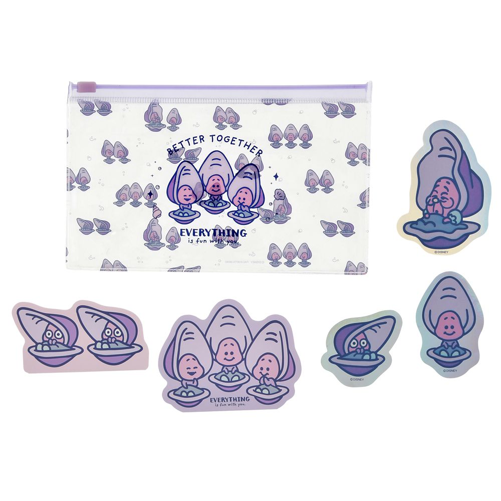Disney Young Oysters & Grandma Oyster Memo & Sticker Set 4550586355729