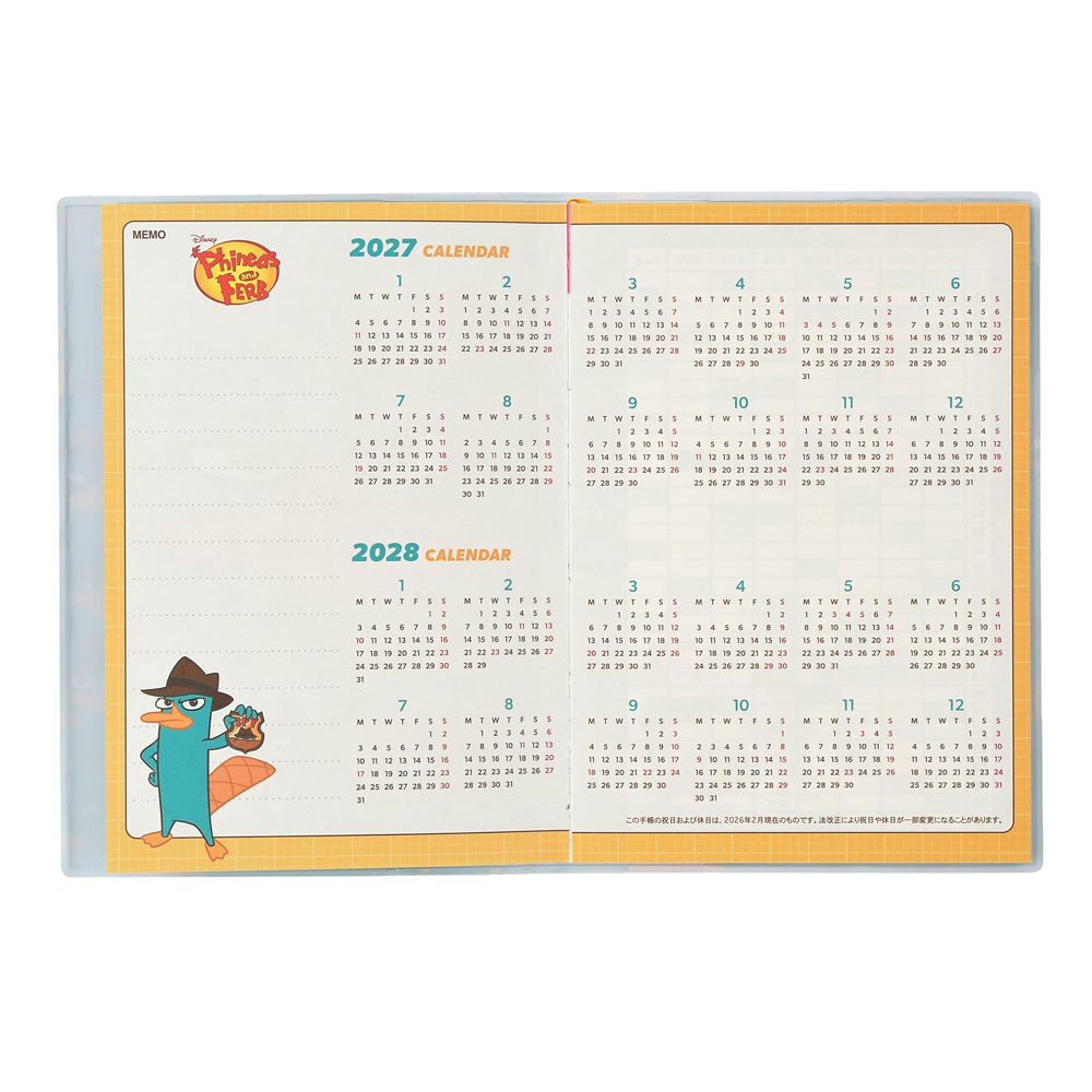 Disney Phineas and Ferb B6 Calendar & Organizer 2027 4550586357976