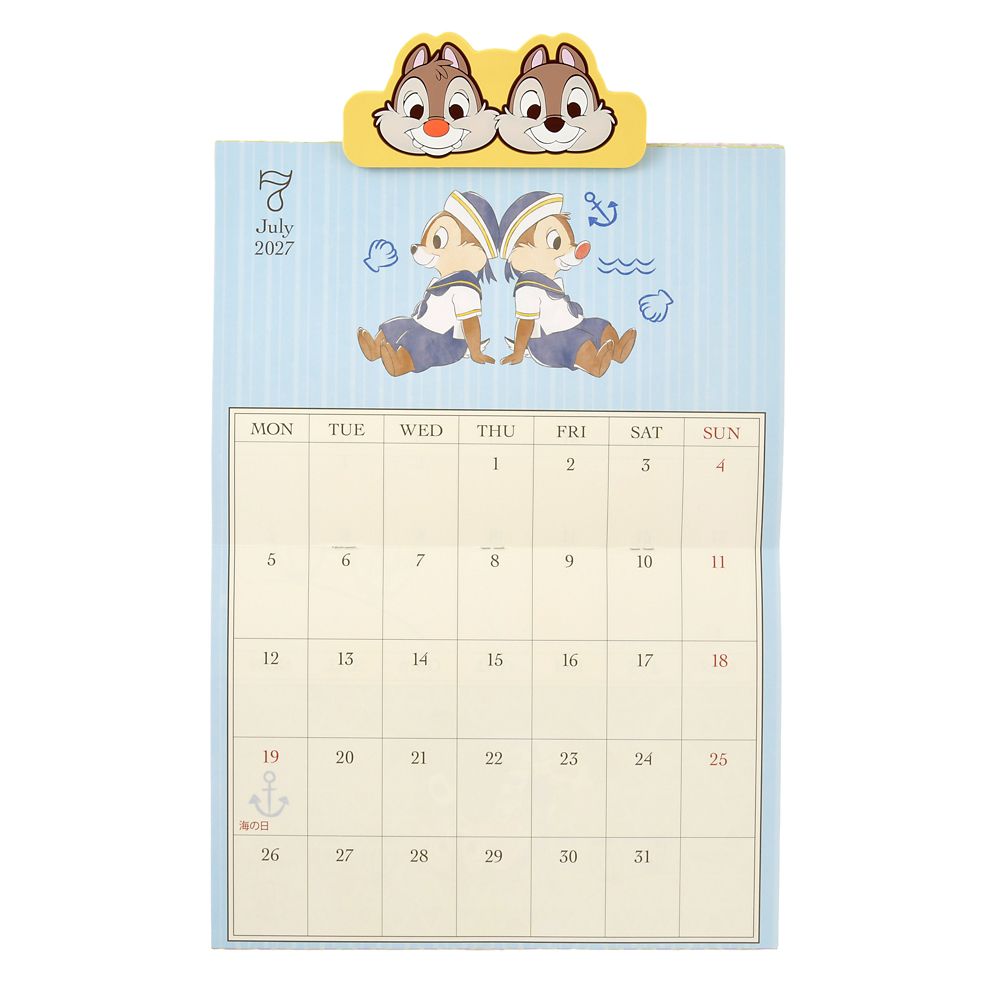 Disney Chip 'n Dale Wall Calendar with Clip 4550586357983