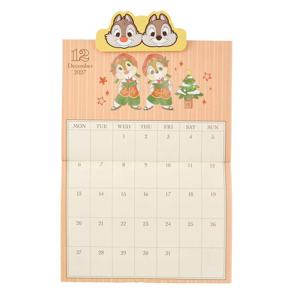 Disney Chip 'n Dale Wall Calendar with Clip 4550586357983