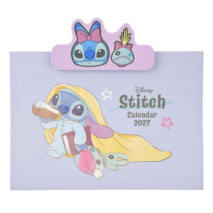 Disney Stitch & Scrump Wall Calendar With Clip 4550586357990