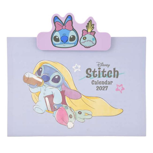 Disney Stitch & Scrump Wall Calendar With Clip 4550586357990