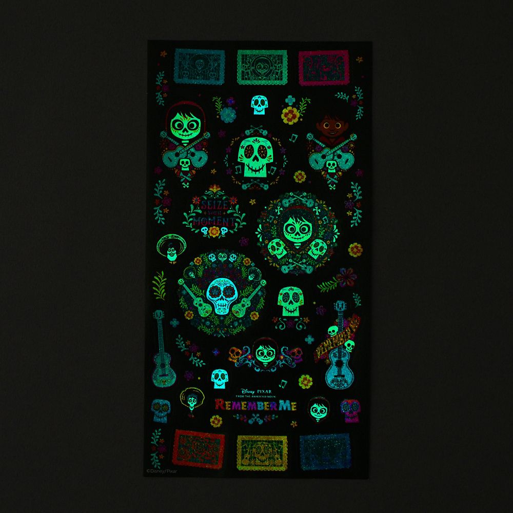 Disney Coco Die-Cut Glow-in-the-Dark Stickers 4550586358249