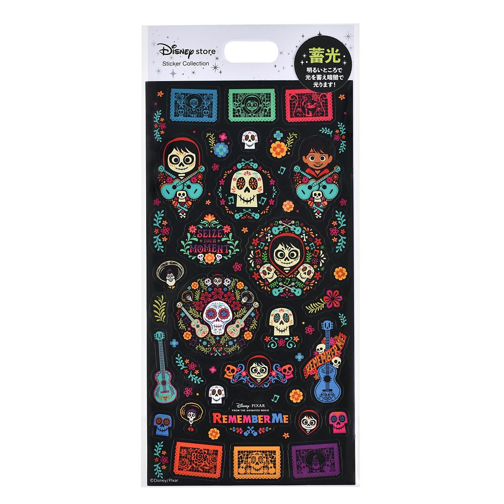 Disney Coco Die-Cut Glow-in-the-Dark Stickers 4550586358249