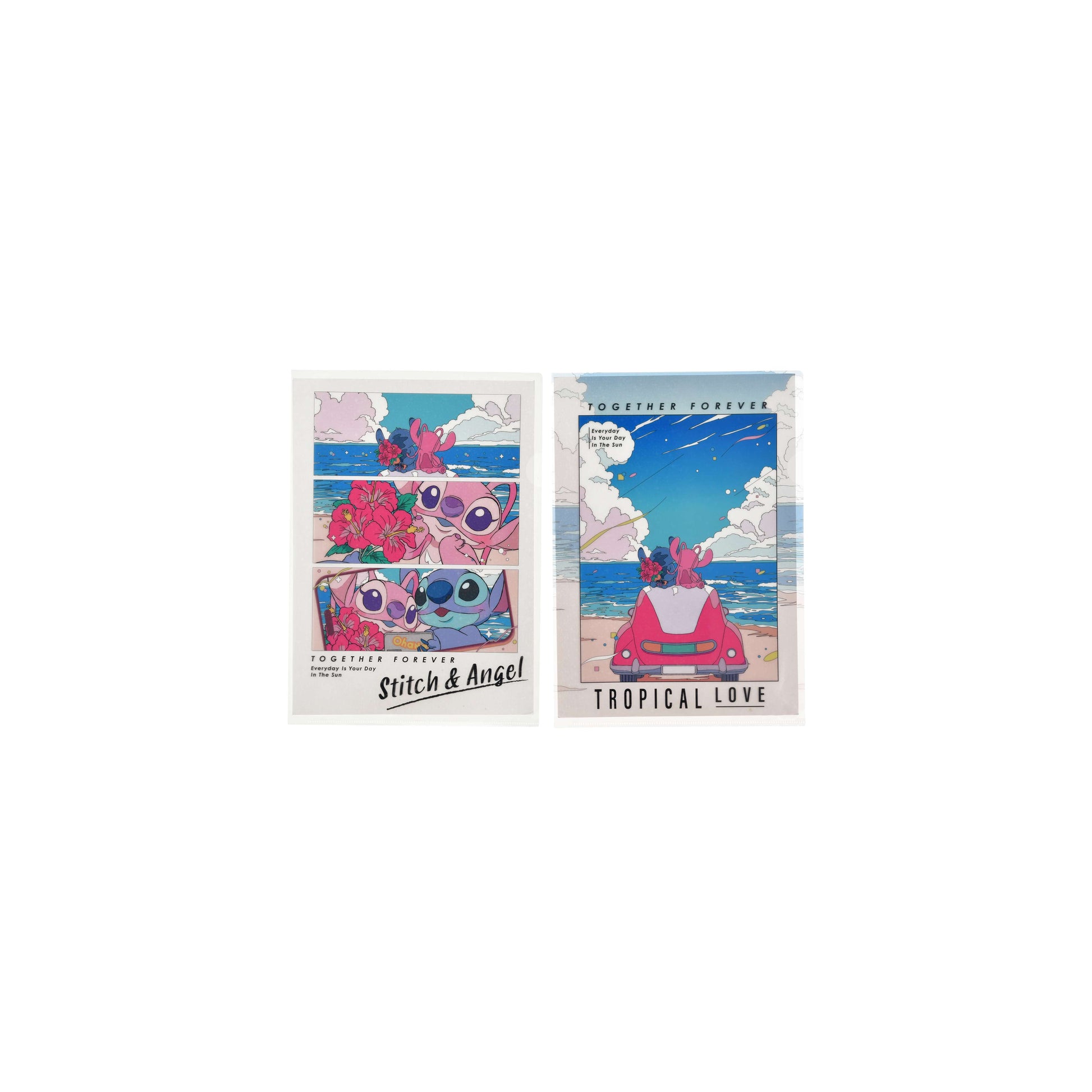 Disney Stitch & Angel Hologram Clear File Folder 4550586359284