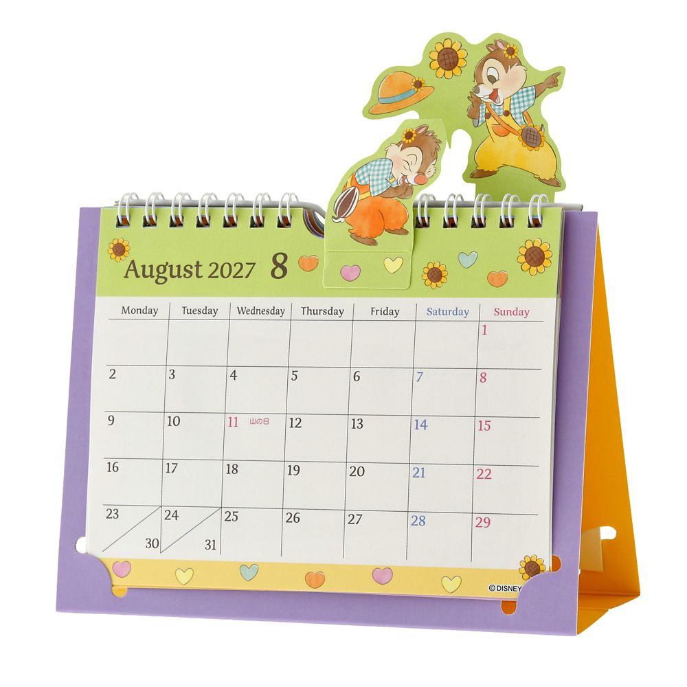 Disney Chip 'n Dale Costume Pop-Up Desk Calendar & Organizer 2027 4550586359956