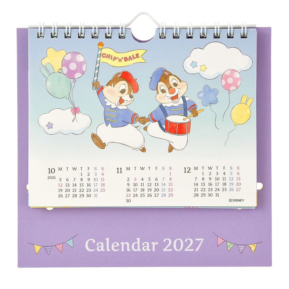 Disney Chip 'n Dale Costume Pop-Up Desk Calendar & Organizer 2027 4550586359956