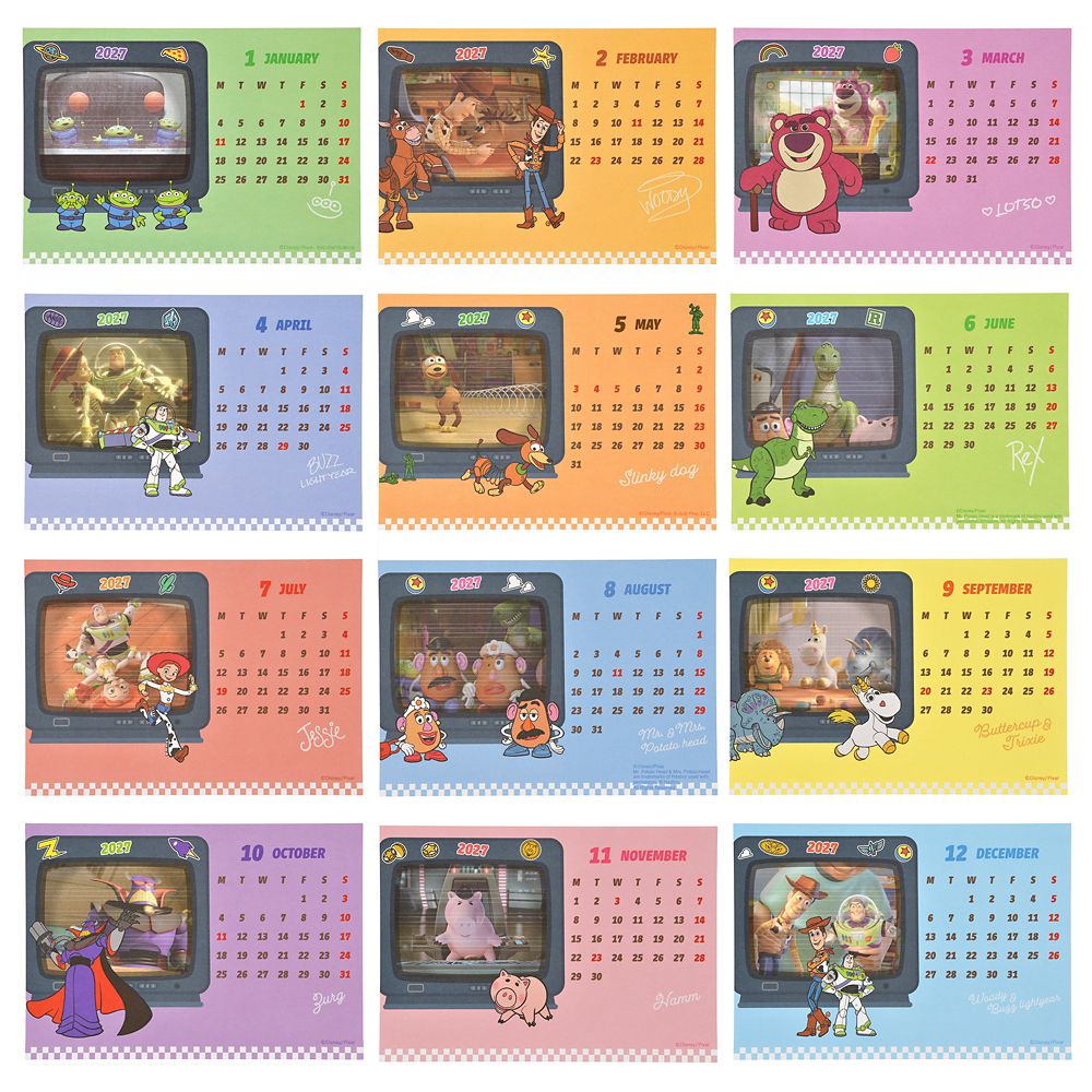 Disney Toy Story Desk Calendar With Figure 2027 4550586458482