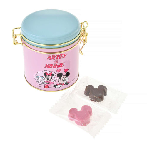 Mickey & Minnie Crunch Chocolate Can- Disney Store Japan