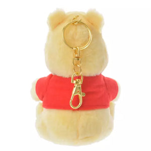 Winnie the Pooh stuffed animal keychain straw hat