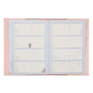 Disney Characters 2025 Schedule Book Leather CoverB6 - Disney Store Japan