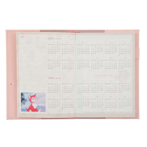 Disney Characters 2025 Schedule Book Leather CoverB6 - Disney Store Japan