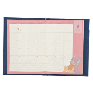 Disney Characters 2025 Schedule Book Leather CoverB6 - Disney Store Japan