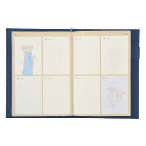 Disney Characters 2025 Schedule Book Leather CoverB6 - Disney Store Japan