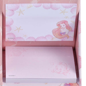 Ariel Sticky Notes & Memo Pad with Pen Stand- Disney Store Japan