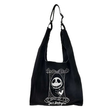 قم بتحميل الصورة في عارض الصور، Jack Skellington Tote Bag 2WAY Embroidery Bag - Disney Store Japan