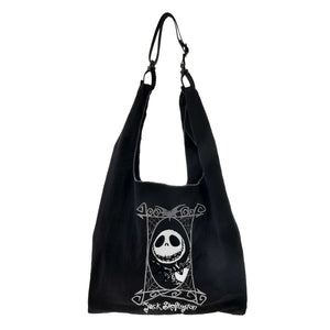 Jack Skellington Tote Bag 2WAY Embroidery Bag - Disney Store Japan