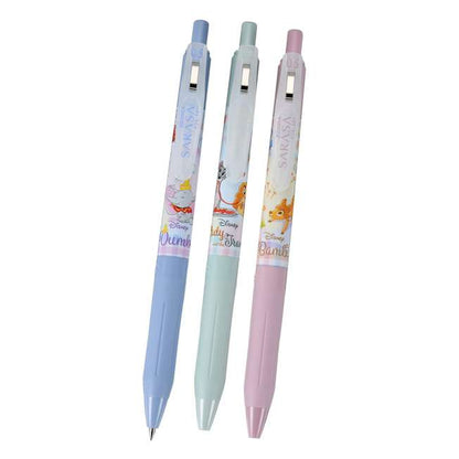 Disney Character Sarasa Clip 0.5 mm Gel Ballpoint Pen Set Retro Check - Disney Store Japan