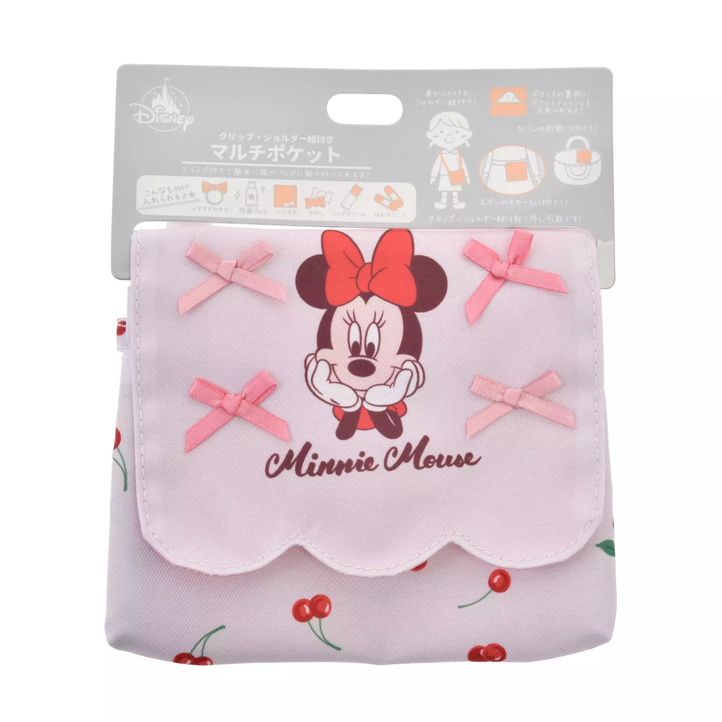 [For kids] Minnie Multi Pocket Cherry - Disney Store Japan