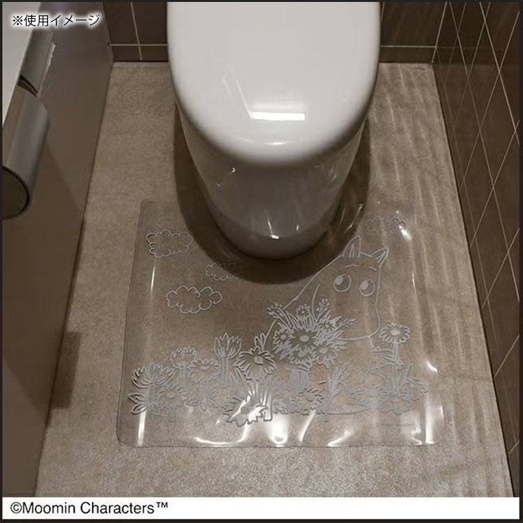 Moomin Clear Weather Toilet Mat PVC 55x60cm Transparent