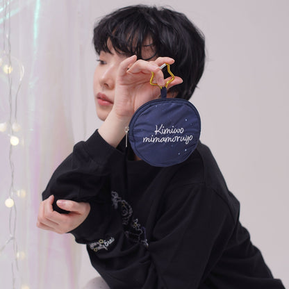 Koupen-chan Constellation Pattern Eco Bag Navy with Pouch