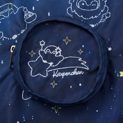 Koupen-chan Constellation Pattern Eco Bag Navy with Pouch