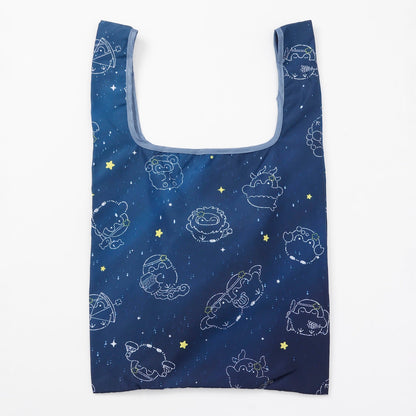 Koupen-chan Constellation Pattern Eco Bag Navy with Pouch