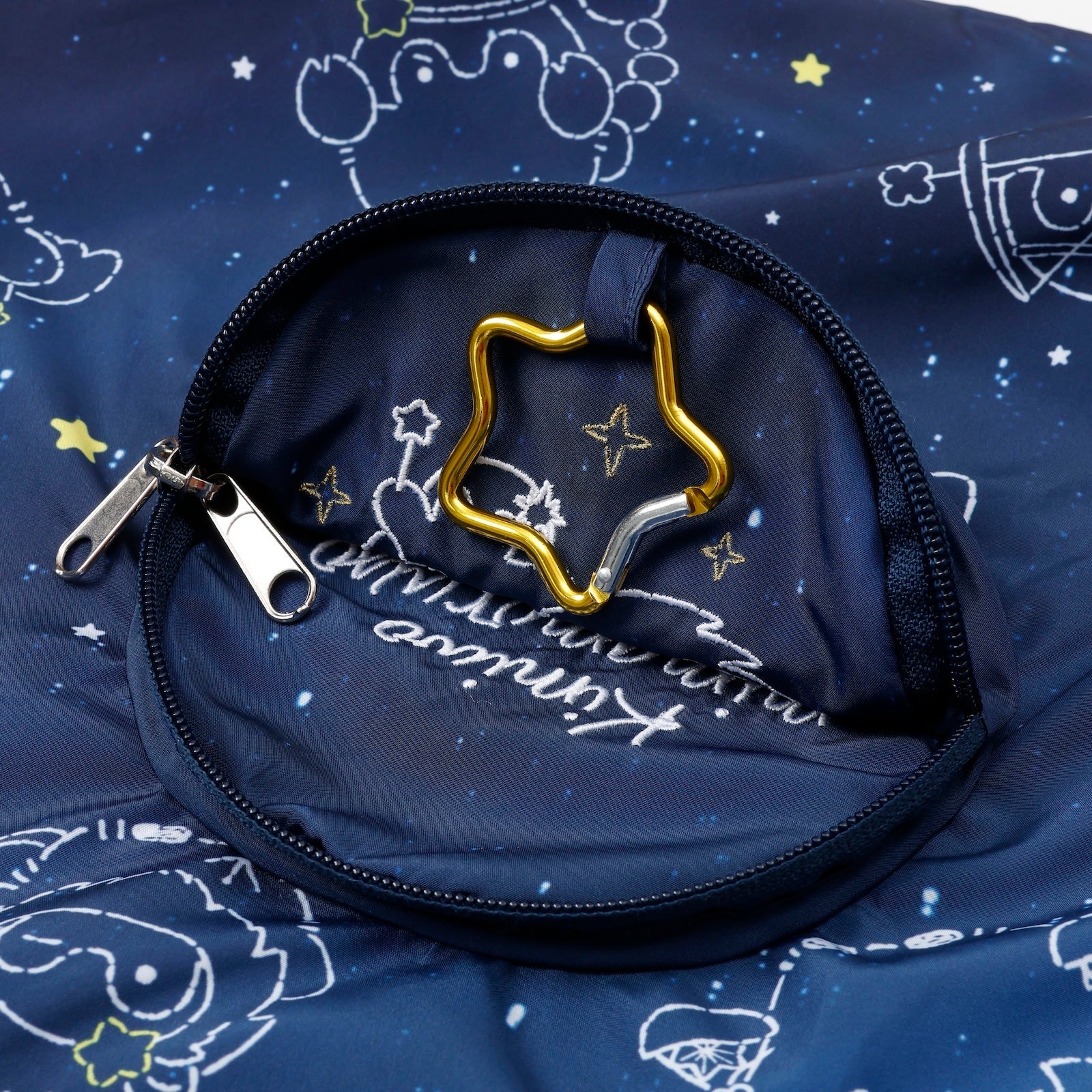 Koupen-chan Constellation Pattern Eco Bag Navy with Pouch