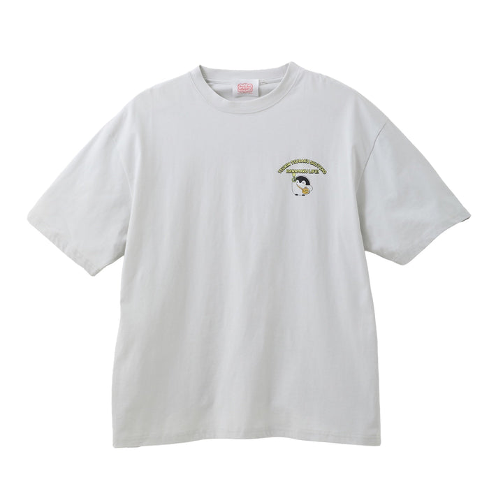 Koupen-chan Anime Packed Train Graphic Big Silhouette T-Shirt Gray