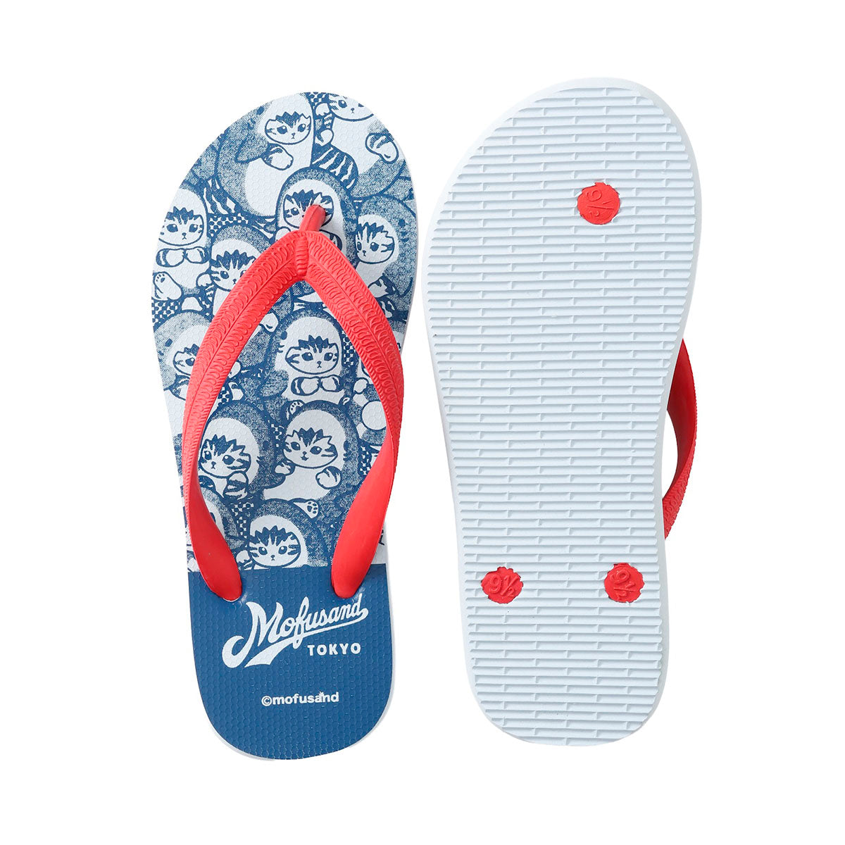 Mofusand Board Shark Surfing Club Beach Sandals Blue