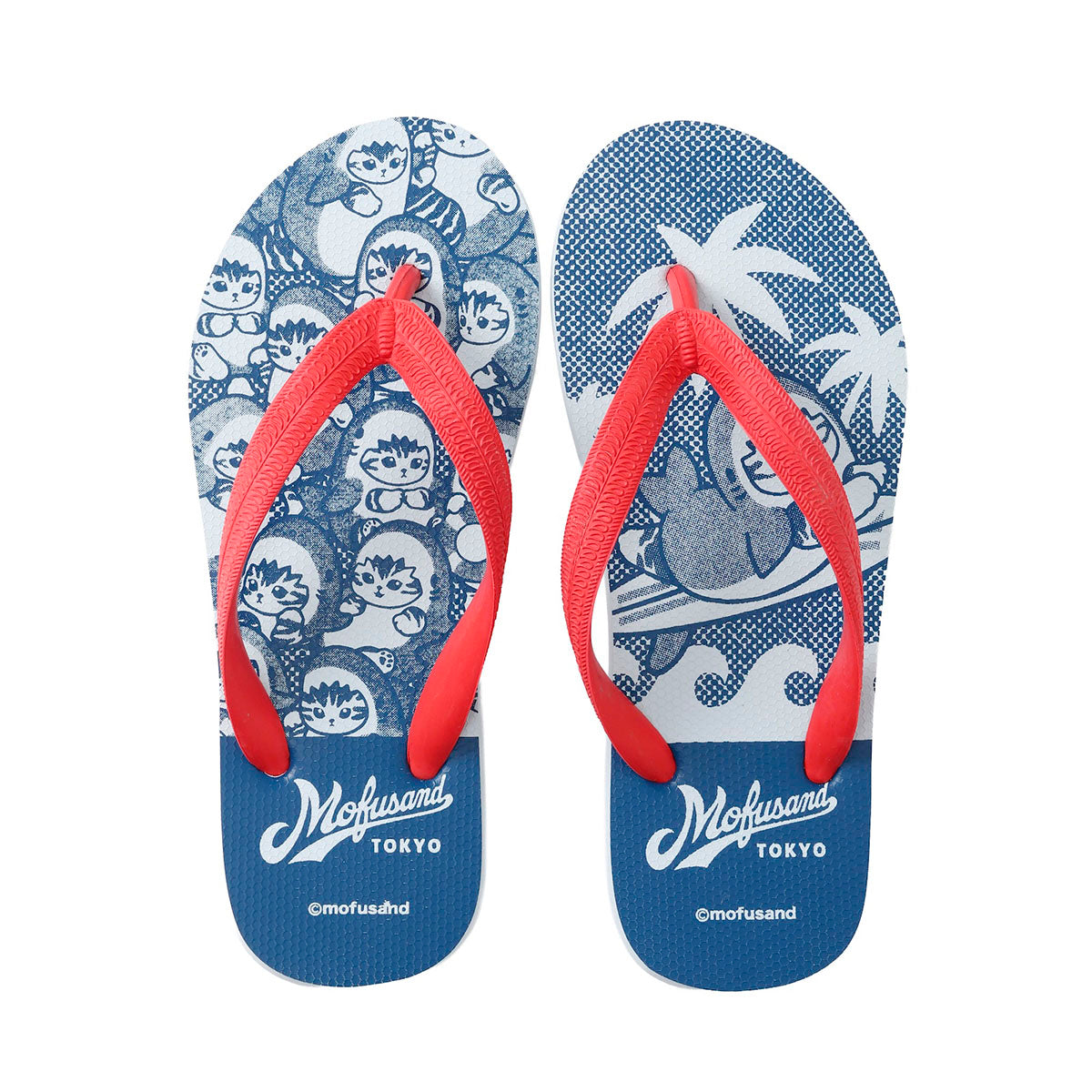 Mofusand Board Shark Surfing Club Beach Sandals Blue