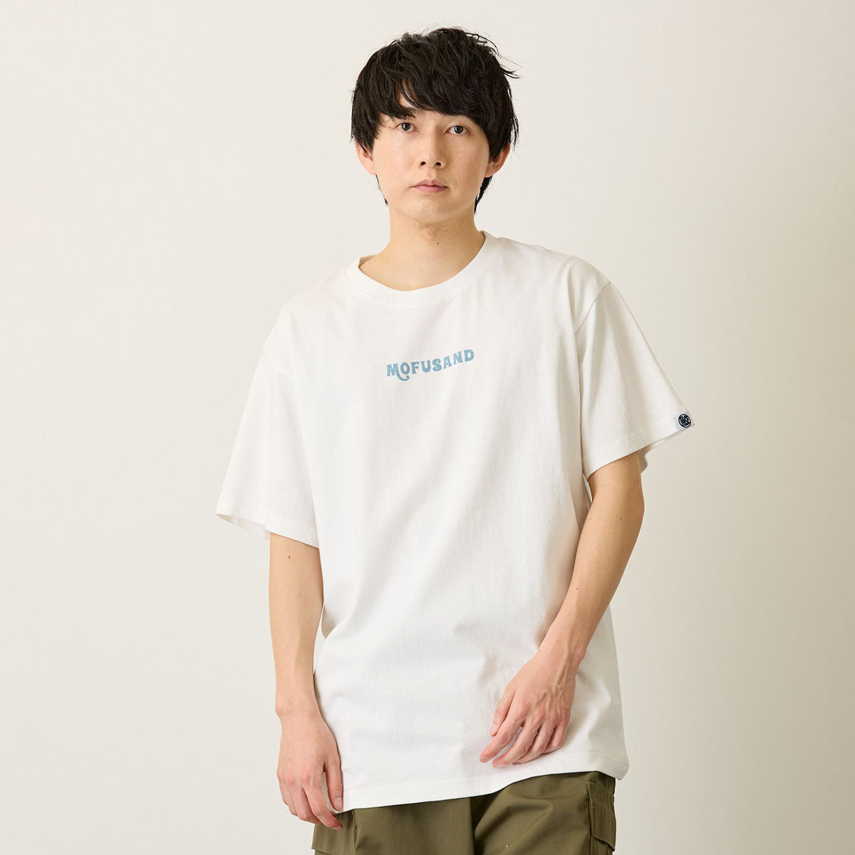 mofusand BOARD SHARK! RIDING WAVES Graphic T-Shirt White