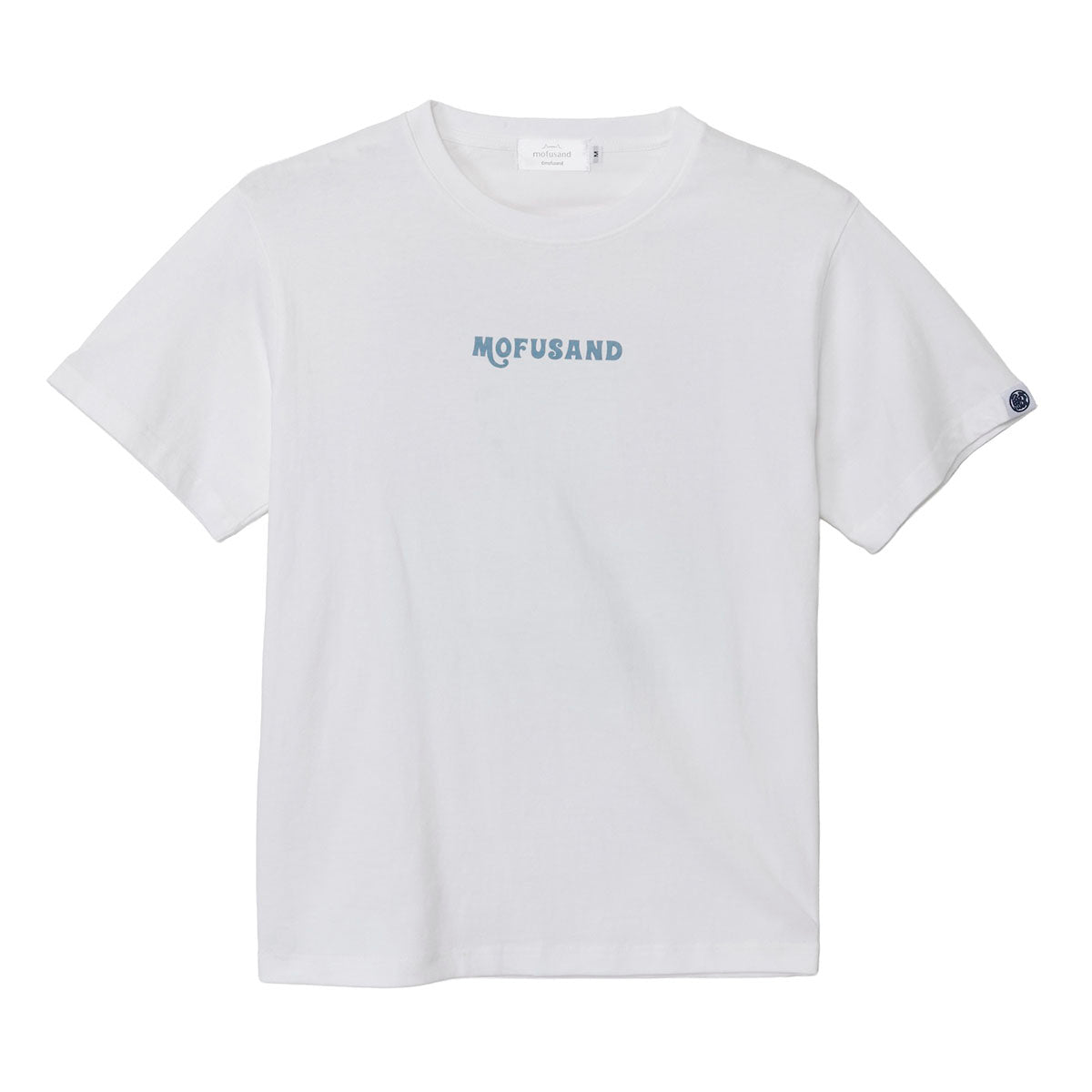 mofusand BOARD SHARK! RIDING WAVES Graphic T-Shirt White