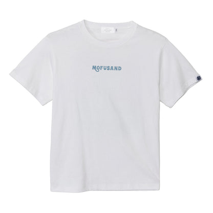 mofusand BOARD SHARK! RIDING WAVES Graphic T-Shirt White