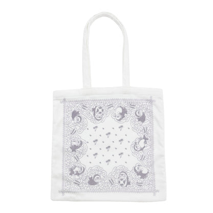 mofusand BOARD SHARK! Towel Tote Wave Pattern White